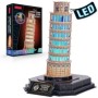 Marile Arhitecturi ale lumii Puzzle 3D Turnul din Pisa editie luminoasa 42 piese